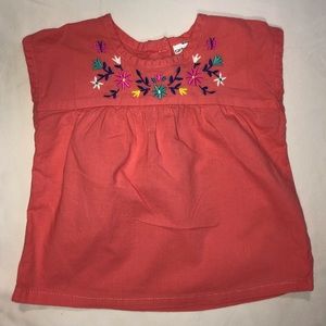 Carter’s Peach w/ Flower Accent Sleeveless…